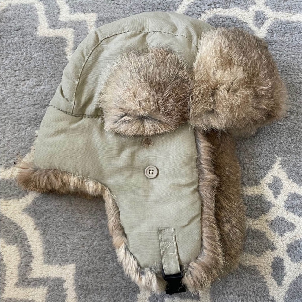 Unisex Fur-Lined Winter Hat - Tan Size L